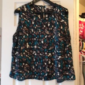 Kasper pleated front top